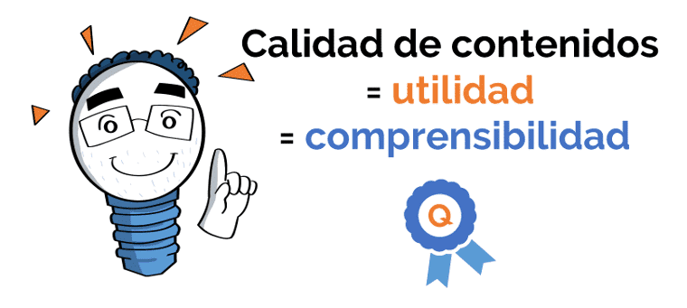 Utilidad de contenidos con comprensibilidad.