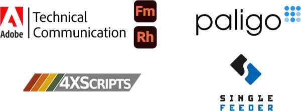 Adobe Technical Communication, 4xscripts, Paligo, SingleFeeder