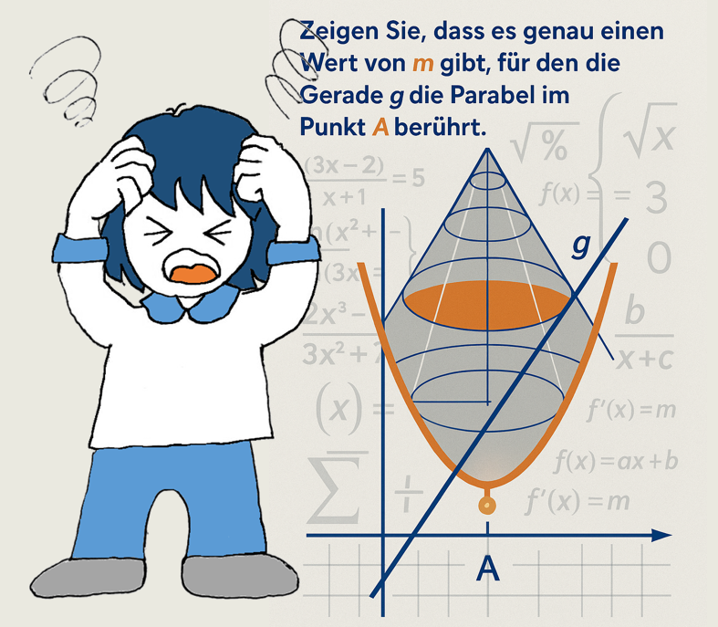 Alumno con problemas con un ejercicio de matemáticas alemán